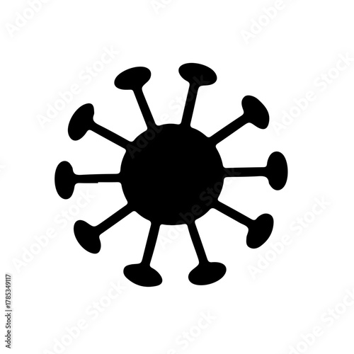 virus isolated icon, coronavirus covid-19 icon, bacteria's virus icon isolated on white background,  