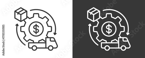 Supply Chain Management Icon Set Vector Collection Isolated In Black And White