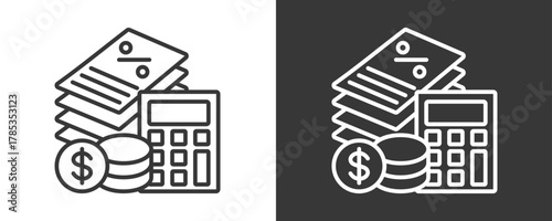 Budget Icon Set Vector Collection Isolated In Black And White