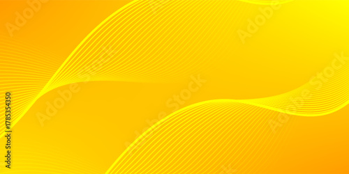 Soft Gold Smoke Gradient Transparent Wave Background. Colorful Flowing Wavy Lines isolated on yellow background. abstract wavy line background.