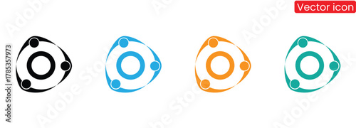 Dynamic connections icon in four vibrant color variations,Chain, link icon vector. Link icon, internet url symbol connect button
