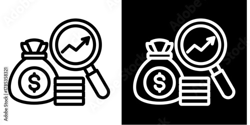 Investment Tracking  Icon Set White Style Collection
