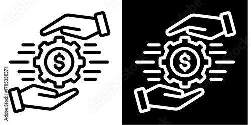 Financial Controls  Icon Set White Style Collection