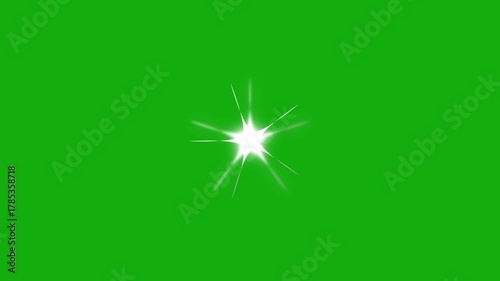 Twinkle star glitter sparkle, Twinkling cartoon stars and glitter FX, white doodle stars shining with glitter dust trails, 2D flat vector motion, sparkle pop-up animations for green screen video. 4k