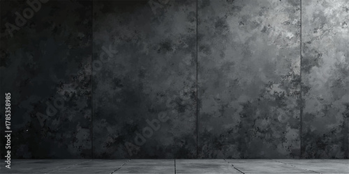 Dark textured grunge concrete wall backdrop pattern