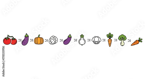 a variety of vegetable icons