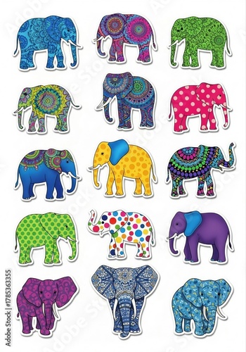 Vibrant Elephant Illustrations in a Variety of Styles