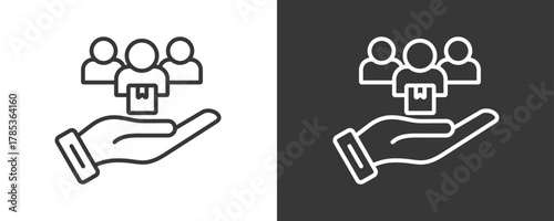 Loyal Customer Icon Set Vector Collection Isolated In Black And White