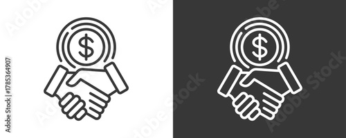 Acquisition Icon Set Vector Collection Isolated In Black And White