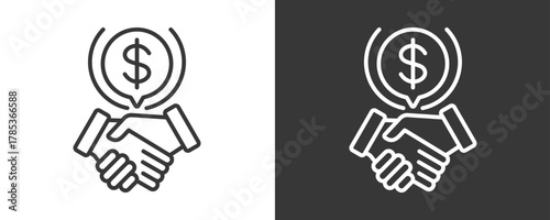 Negotiation Icon Set Vector Collection Isolated In Black And White