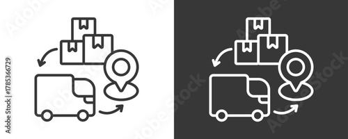 Supply Chain Icon Set Vector Collection Isolated In Black And White