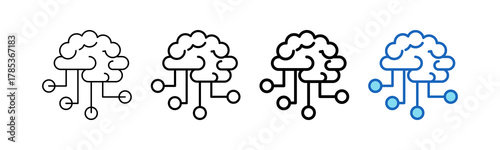 Brainstroming outline style icon