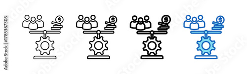 Equity outline style icon