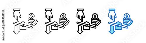 Leverage outline style icon