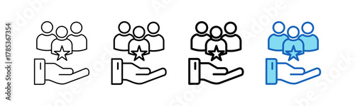 Privilege outline style icon