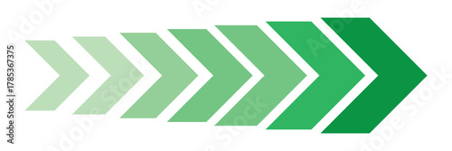 Dynamic Moving Arrow icon. Chevron arrow icon. Moving arrows icon. blend effect, pointer, speed direction, road caution, military, navigation sign isolated on white background. Dynamic moving arrow.