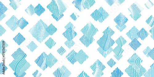 青　和柄　幾何学　模様　背景