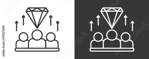 Value Icon Set Vector Collection Isolated In Black And White