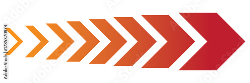 Dynamic Moving Arrow icon. Chevron arrow icon. Moving arrows icon. blend effect, pointer, speed direction, road caution, military, navigation sign isolated on white background. Dynamic moving arrow.