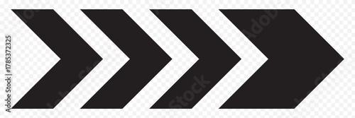 Arrow dynamic symbol. Speed, fast arrows symbols set. Arrow dynamic elements. Vector illustration. Arrow icon. Set black arrows symbols. Vector isolated on background. Speed, fast arrows symbols set.