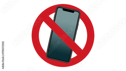 No phone symbol for digital detox or connectivity ban