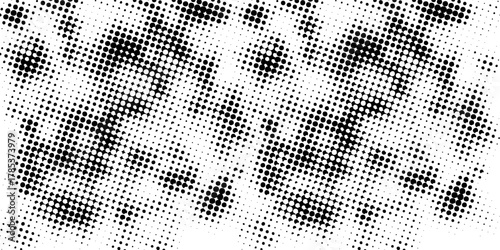 Halftone Square Pixels Pattern. Faded Shade Background. Grid Gradation BG. Black Screentone Diffuse Background. Overlay Texture. Abstract Pattern for Design Comic Prints. Vector Illustration.