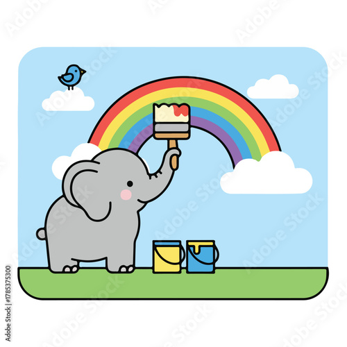 Elephant and Rainbow