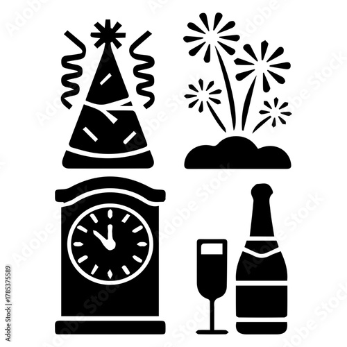 New Year Icons