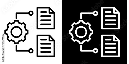 Data Integration  Icon Set White Style Collection
