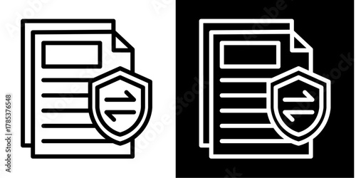 Data Transmission  Icon Set White Style Collection

