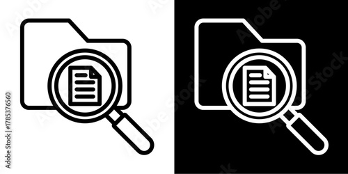 Data Discovery  Icon Set White Style Collection
