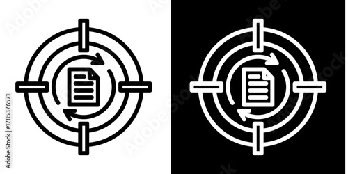 Lifecycle  Icon Set White Style Collection
