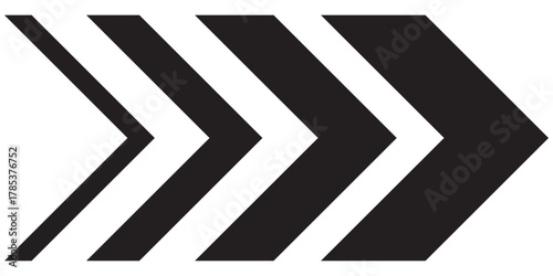 Arrow dynamic symbol. Speed, fast arrows symbols set. Arrow dynamic elements. Vector illustration. Arrow icon. Set black arrows symbols. Vector isolated on background. Speed, fast arrows symbols set.