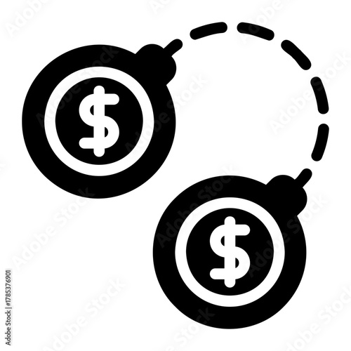 handcuffs glyph icon