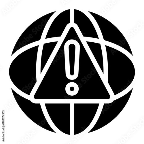 global economy glyph icon