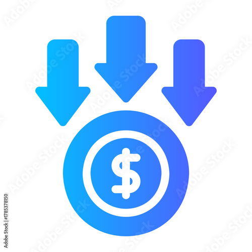 decrease gradient icon