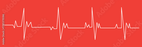 heart beat line. heart beat sinus rhythm line. Healthcare medical hospital logo. Vector illustration icon. Isolated on white background
