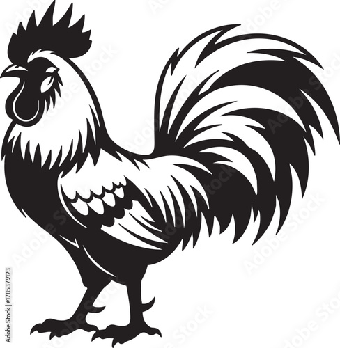 rooster isolated on white background