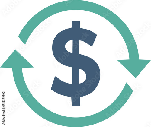 Dollar Symbol Revolving Exchange, Convert, Turnover, Rate
