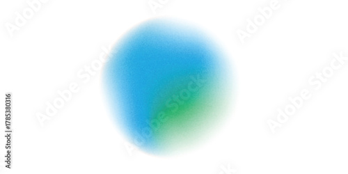 Gradient background, color gradation circle with grain noise texture, vector abstract watercolor holographic blur. Color gradient soft blend mesh of blue iridescent colors