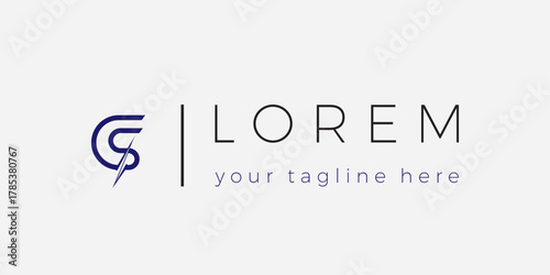 CS Initial Letter Monogram Logo Design Simple and Cool Template.