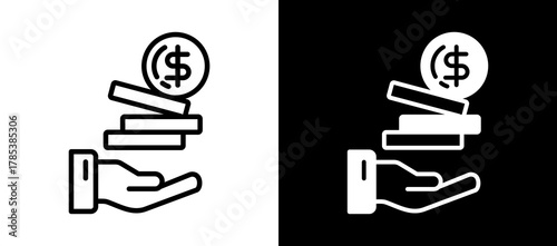 Investment whiteblack icon