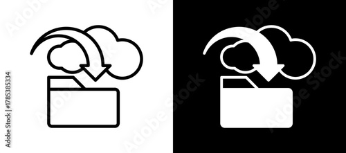 Data Storage whiteblack icon