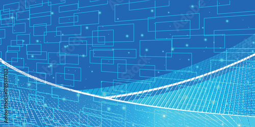 青　テクノロジー　デジタル　模様　背景