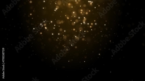 Abstract shiny gold particle celebration