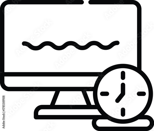 monitor web icon in outline style