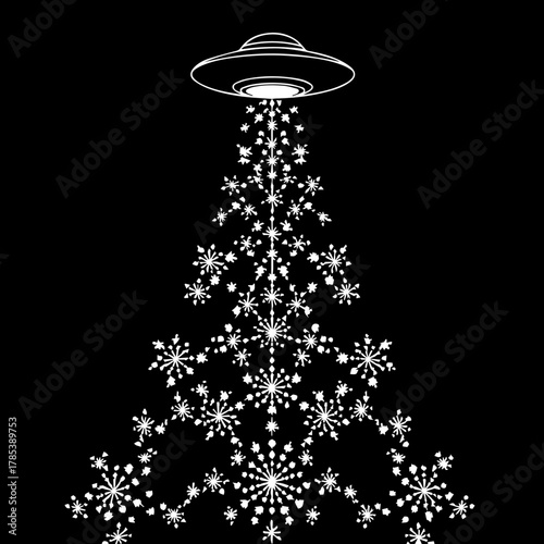 A Festive Alien Christmas Tree A Unique Holiday Icon of Extraterrestrial Celebrations