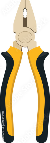 Professional combination pliers with ergonomic yellow and black handles, essential for any DIY project or trade professional's toolkit.