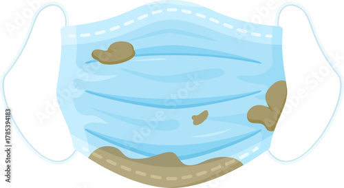 Blue Surgical Mask Illustration