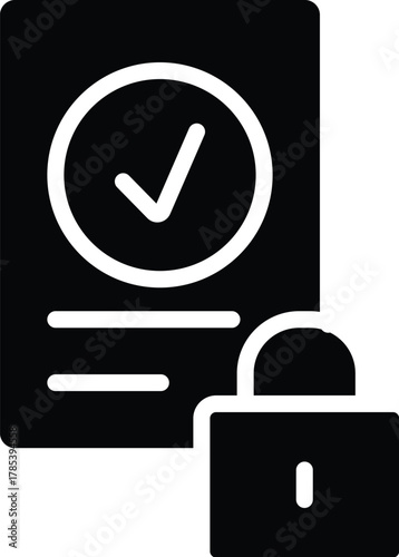 confirm web icon in solid style